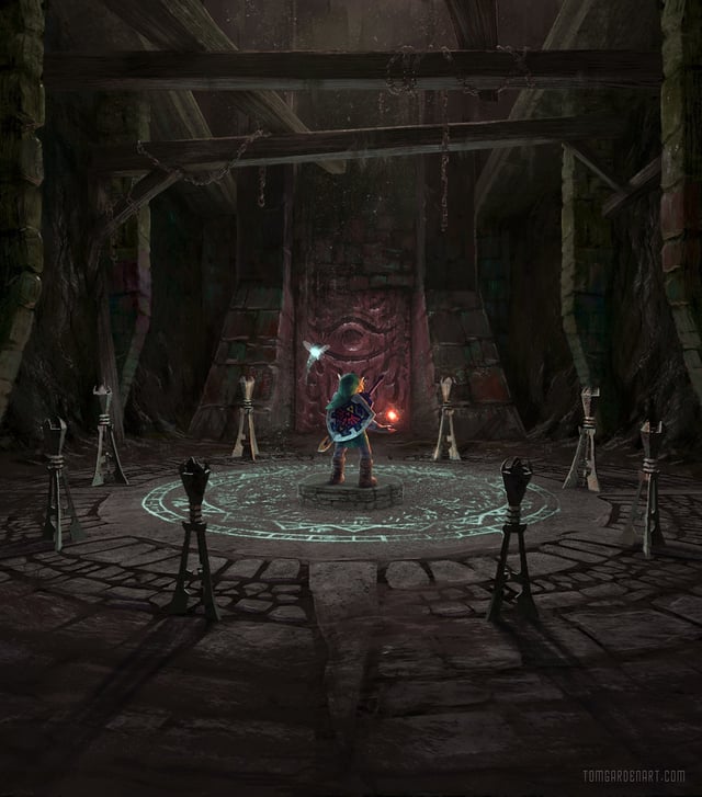 Fan art of the Shadow Temple (Ocarina of Time) by Tom Garden.