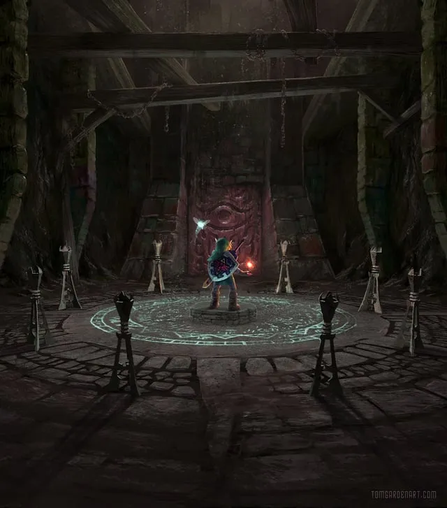 Fan art of the Shadow Temple (Ocarina of Time) by Tom Garden.